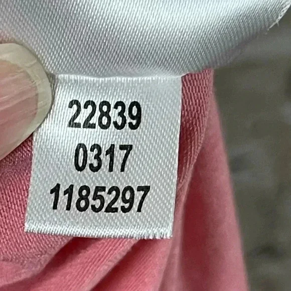 FootJoy Men's Large Short Sleeve Polo Shirt Polyester Spandex FJ Coral Pink GOLF - Picture 4 of 7